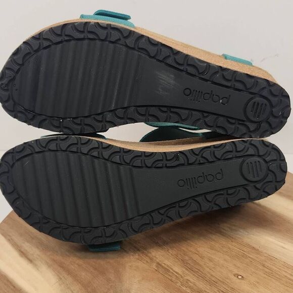 Papillio by Birkenstock Soley Embossed Ankle Strap Wedge Sandals size 10 - 10.5 - Picture 9 of 12